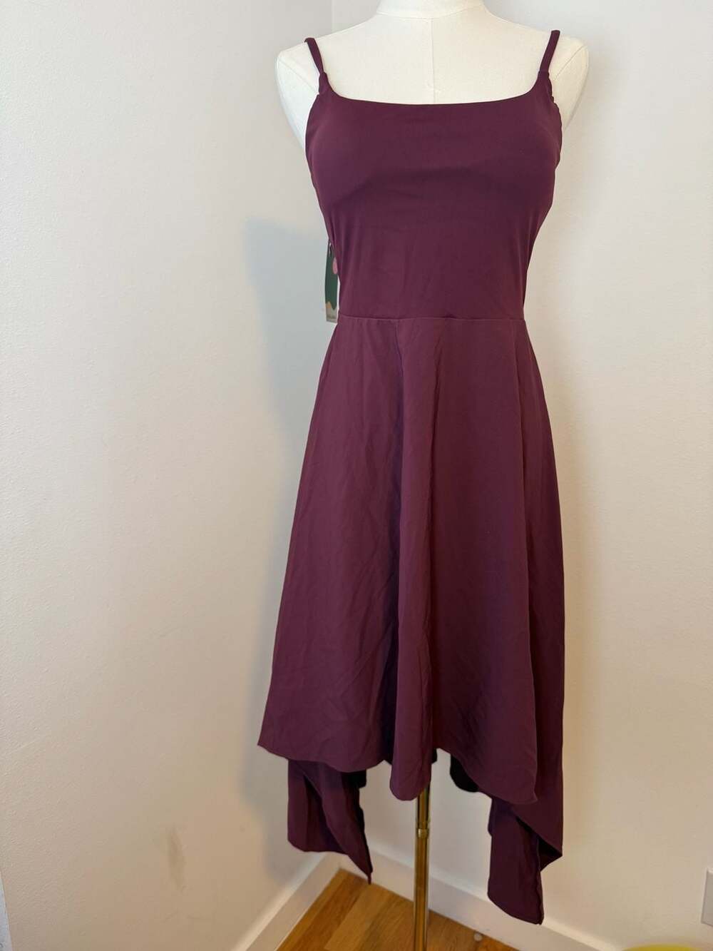 Halara Breezeful Backless High Low Midi Dress Size S Amaranth